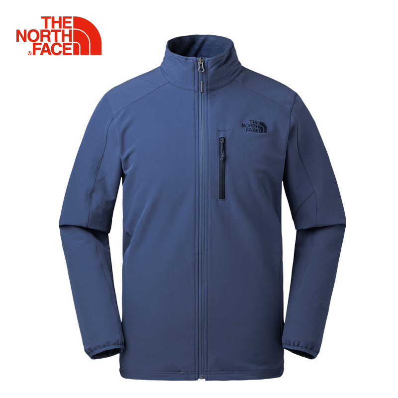 北面（TheNorthFace）防风防泼水软壳外套开衫抓绒衣男CVH1