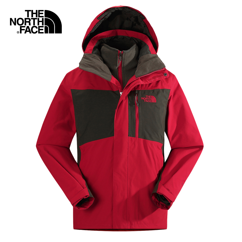 TheNorthFace/北面15秋冬新品男款全压胶抓绒内胆三合一夹克 C971