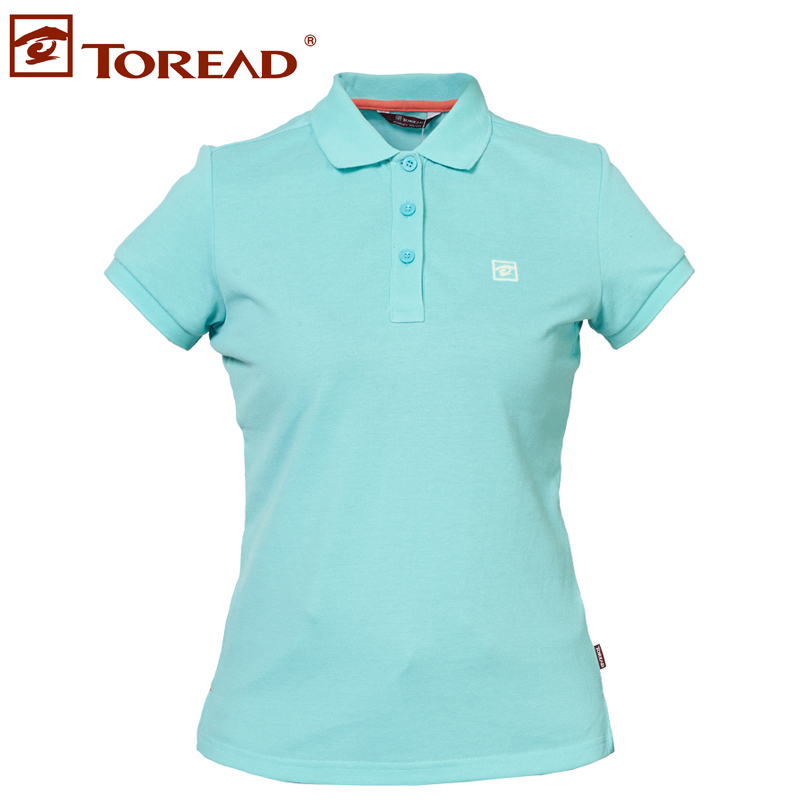 探路者（TOREAD）女士户外夏季速干短袖T恤吸湿排舒适速干翻领POLO衫