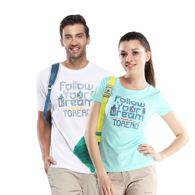 探路者（TOREAD）户外男女快干透气排汗弹力圆领短袖T恤TAJD81794/TAJD82795