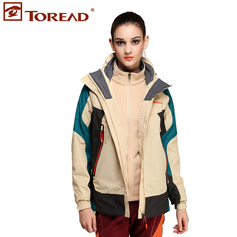 探路者（TOREAD）户外女式保暖两件套套绒三合一冲锋衣KAWD92520