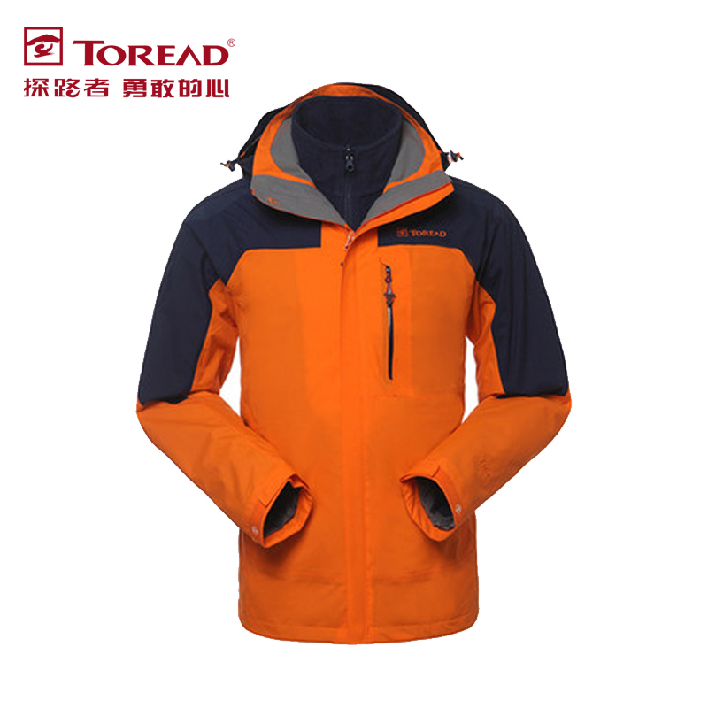 探路者（TOREAD）秋冬男女情侣TIEF三合一套绒冲锋衣两件套TAWC91113