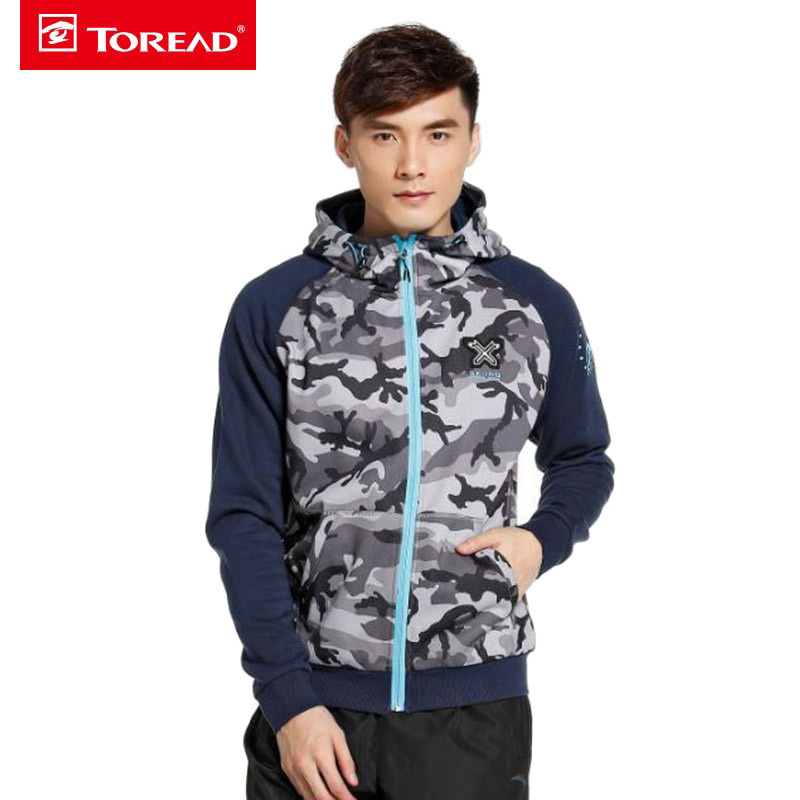 探路者（TOREAD）户外男式休闲连帽卫衣舒适保暖外套TAUD91772