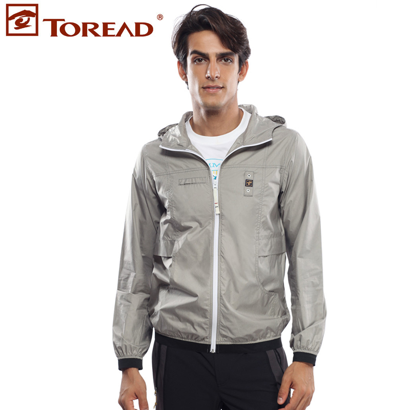 探路者（TOREAD）春秋男式户外透气连帽休闲外套TAED81592