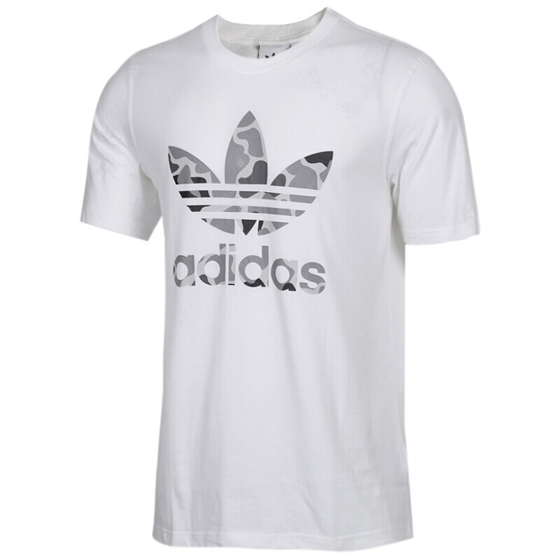 阿迪达斯（adidas）男装男子三叶运动休闲透气短袖T恤DH4779