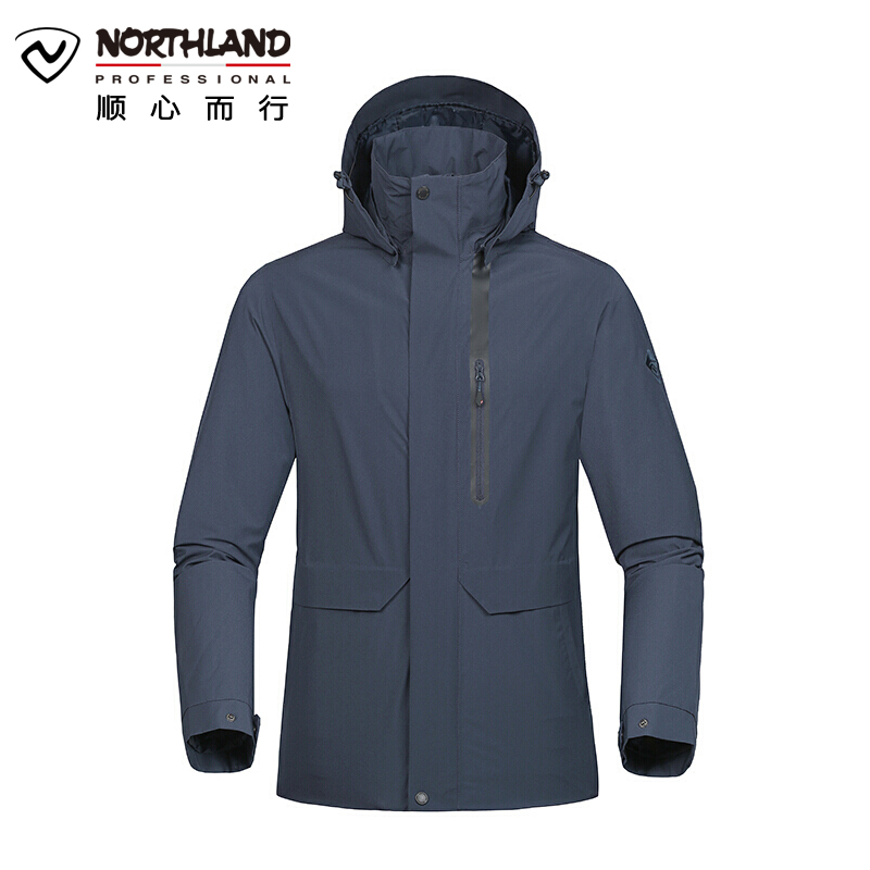 诺诗兰（NORTHLAND）户外男式防泼水透湿单层旅行冲锋衣外套GS075A01