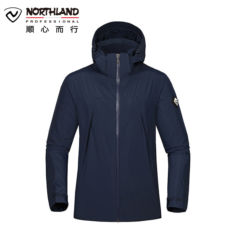 诺诗兰（NORTHLAND）户外男式防泼水透湿防风单层旅行冲锋衣外套GS075517