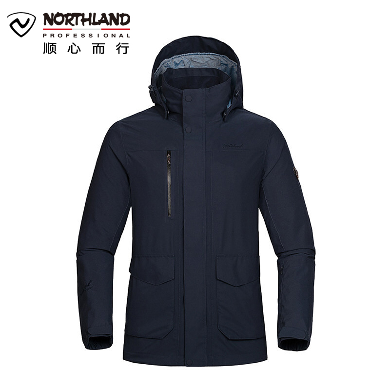诺诗兰（NORTHLAND）户外男女运动防泼水防风保暖透湿冲锋衣GS075615/GS072616