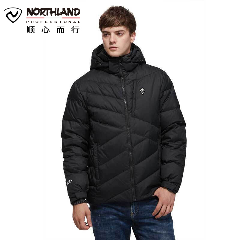 诺诗兰（NORTHLAND）户外男式保暖蓄热灰鹅绒羽绒服外套GD075X01