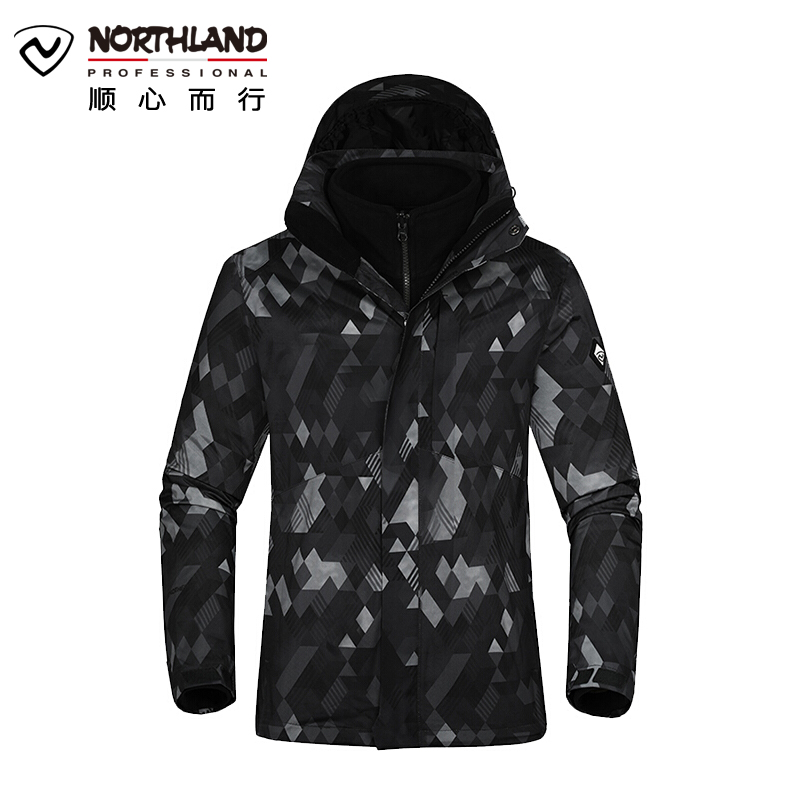 诺诗兰（NORTHLAND）户外男女运动防泼水防风保暖透湿冲锋衣GS075511/GS072512