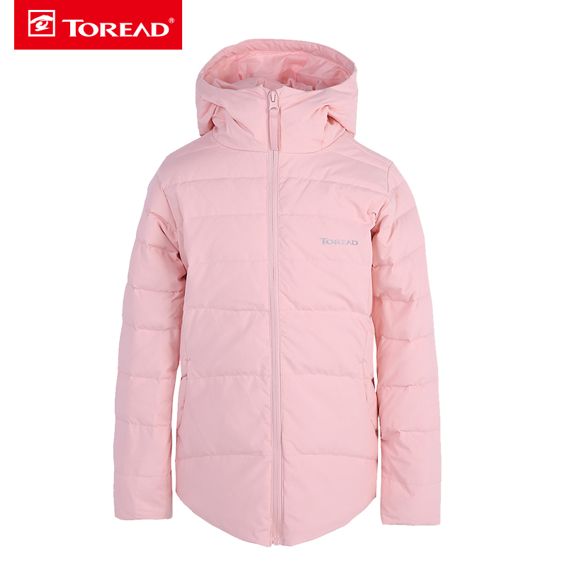 探路者（TOREAD）户外童装女童高蓬松防风保暖羽绒服QADG94135