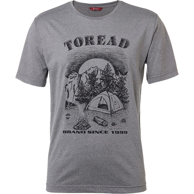 探路者（TOREAD）户外男女吸湿透气快干短袖圆领印花T恤KAJE81346/KAJE82347