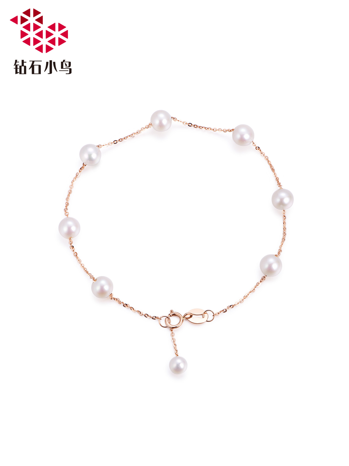 Zbird/钻石小鸟18K金淡水珍珠手链女款正品-雪漫-送女友