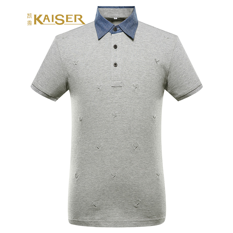 凯撒(KAISER) POLO衫男士时尚休闲翻领短袖