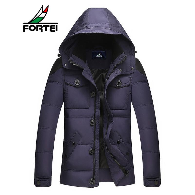 FORTEI富铤 羽绒服男士时尚冬季保暖休闲连帽新款外套