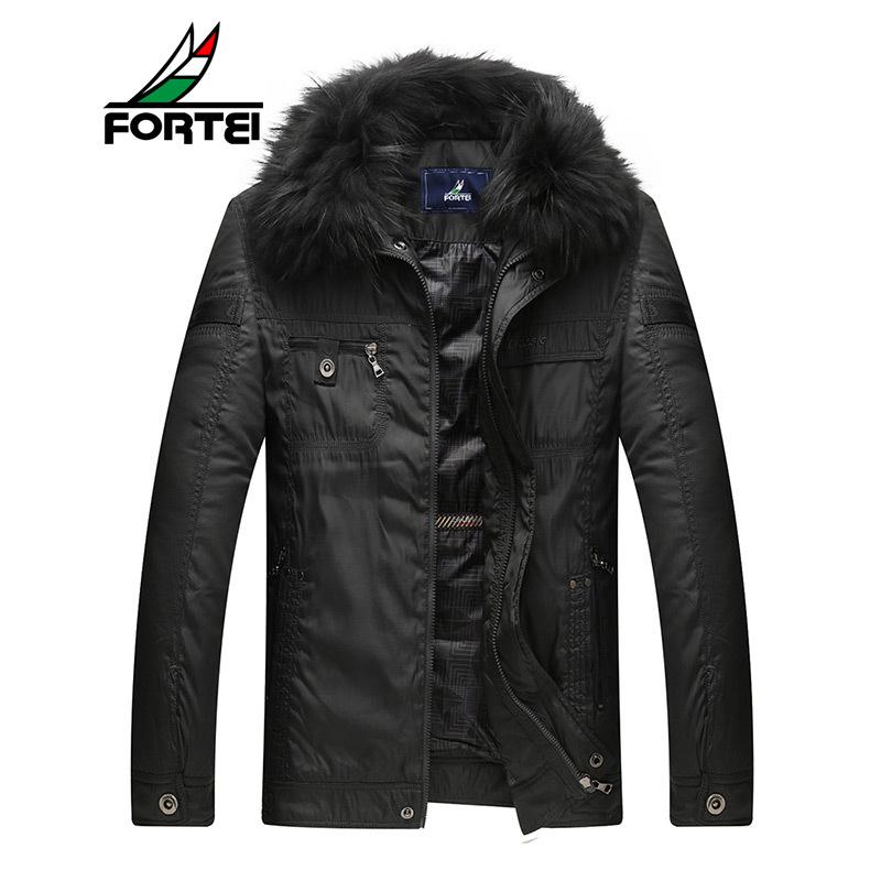 FORTEI富铤 羽绒服男士貉子毛领90%鸭绒羽绒服男装爸爸装外套