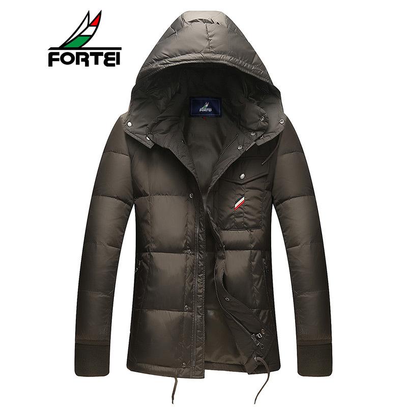 FORTEI富铤羽绒服男士时尚休闲连帽冬季新款男装外套