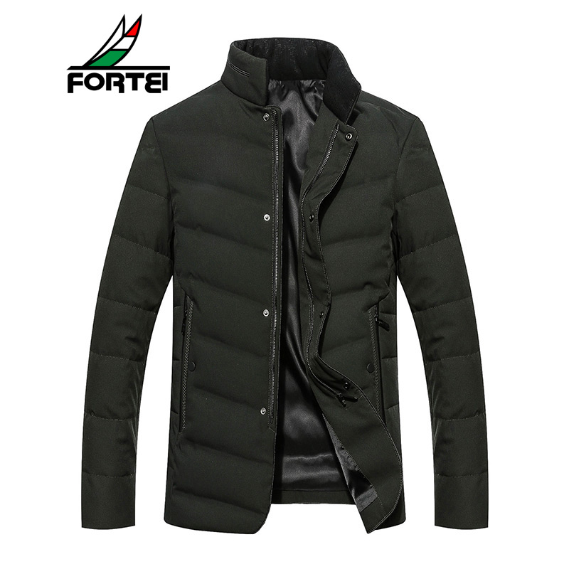 FORTEI富铤羽绒服男士立领修身干练外套男