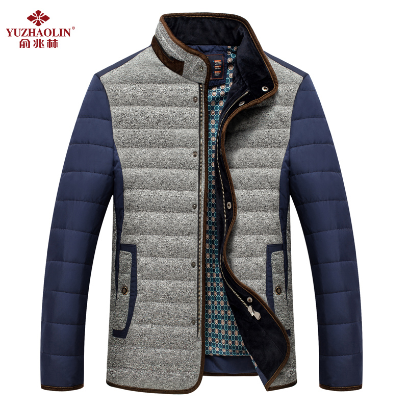 俞兆林新款男士时尚休闲商务立领修身舒适加厚羽绒服促销SA09