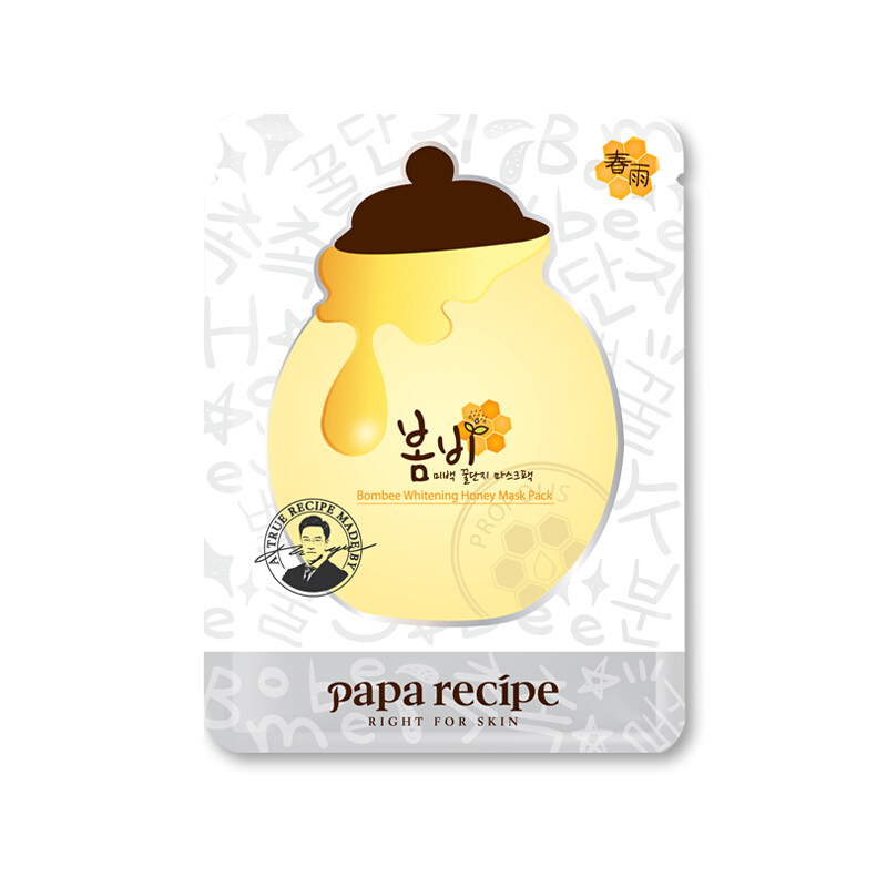 papa recipe春雨面膜 蜜罐蜂蜜蜂胶面膜贴 春雨白面膜25g10片