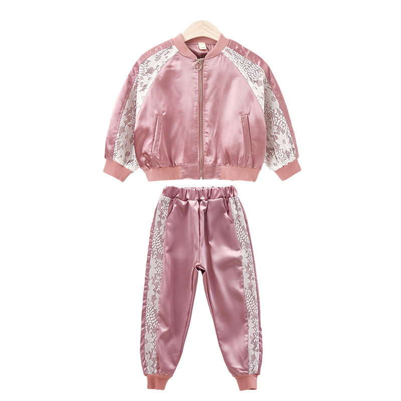 2018新款秋季女童洋气套装时髦潮衣韩版中大童蕾丝童装两件套衣服