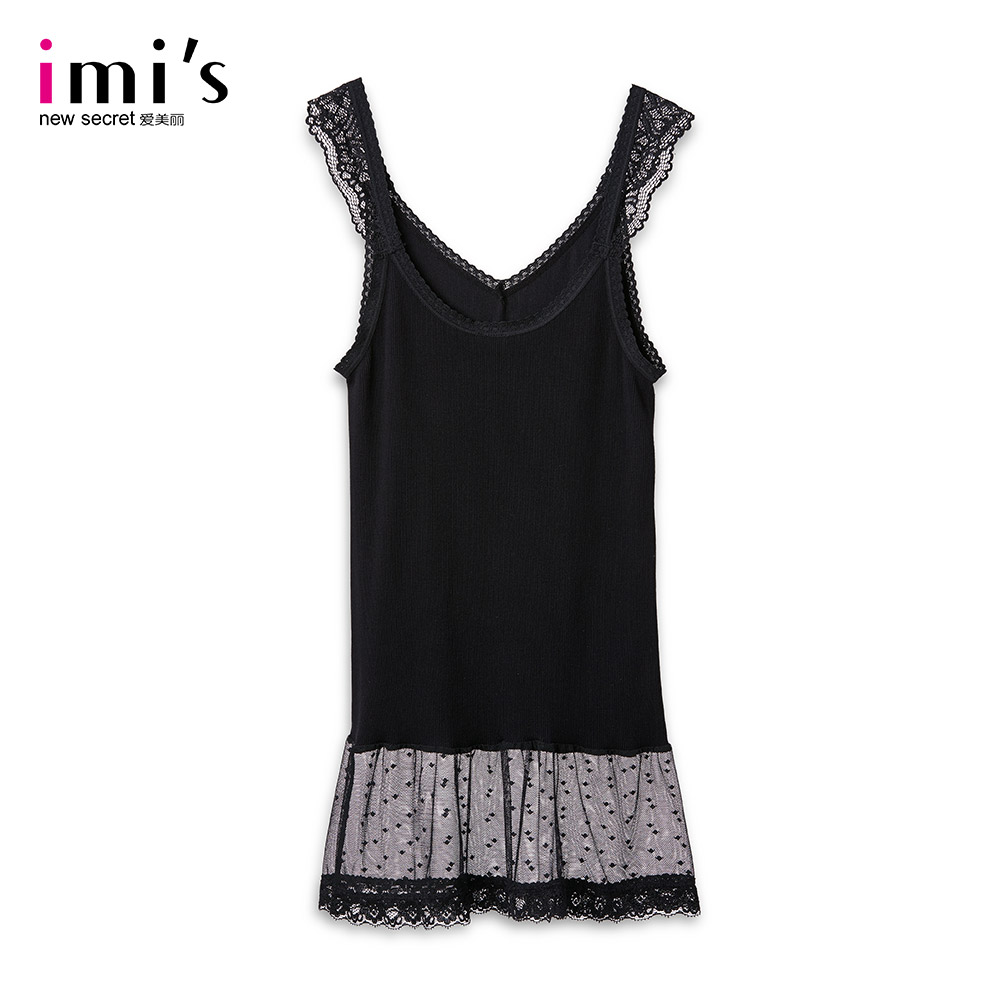 IMIS 爱美丽女士家居服 性感网纱v领薄款吊带背心女