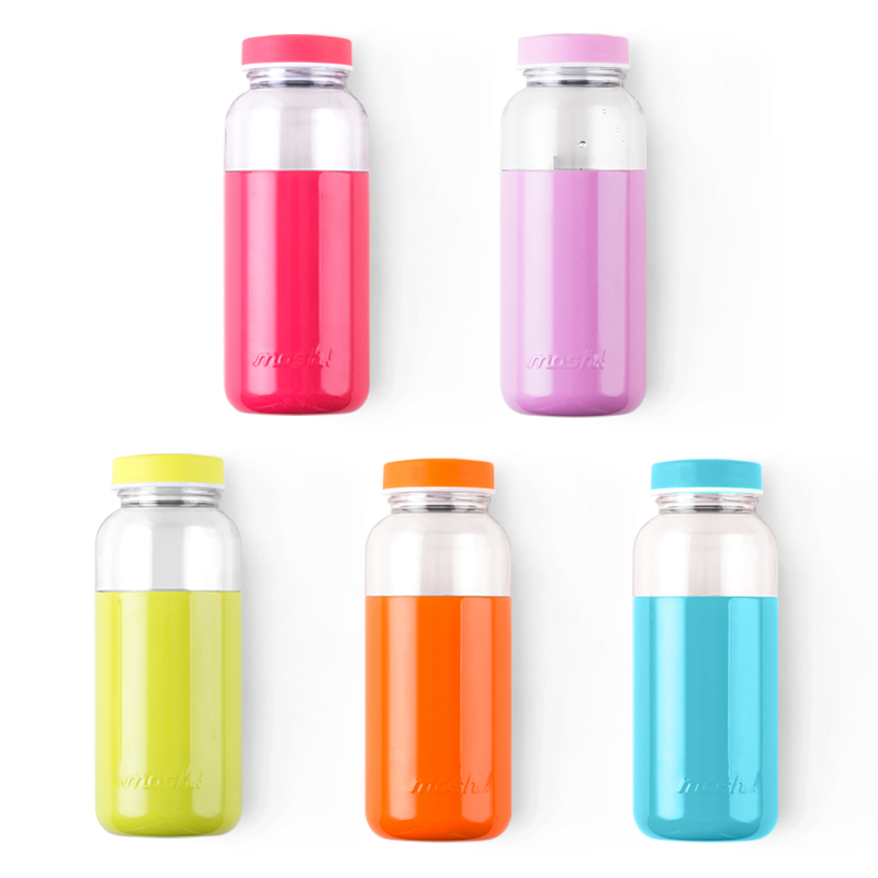 mosh日本水杯子塑料便携随手防漏简约创意学生男女可爱运动夏保温500ML
