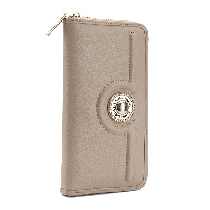 VERSACE JEANS范思哲 轻奢品女士黑色聚酯纤维拉链长款钱包奢侈品E3VRBPL1 70037 899