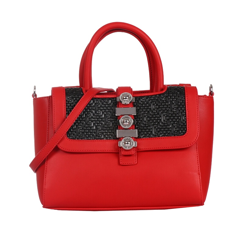 VERSACE JEANS 范思哲 奢侈品 女士红色聚酯纤维手提单肩包斜挎包 E1VRBBH1 70036