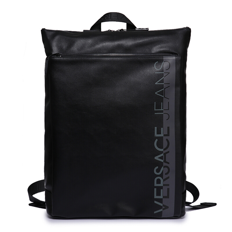 VERSACE JEANS 范思哲 奢侈品 18新款 男士黑色PVC双肩背包轻奢品 E1YRBB16 65019 899