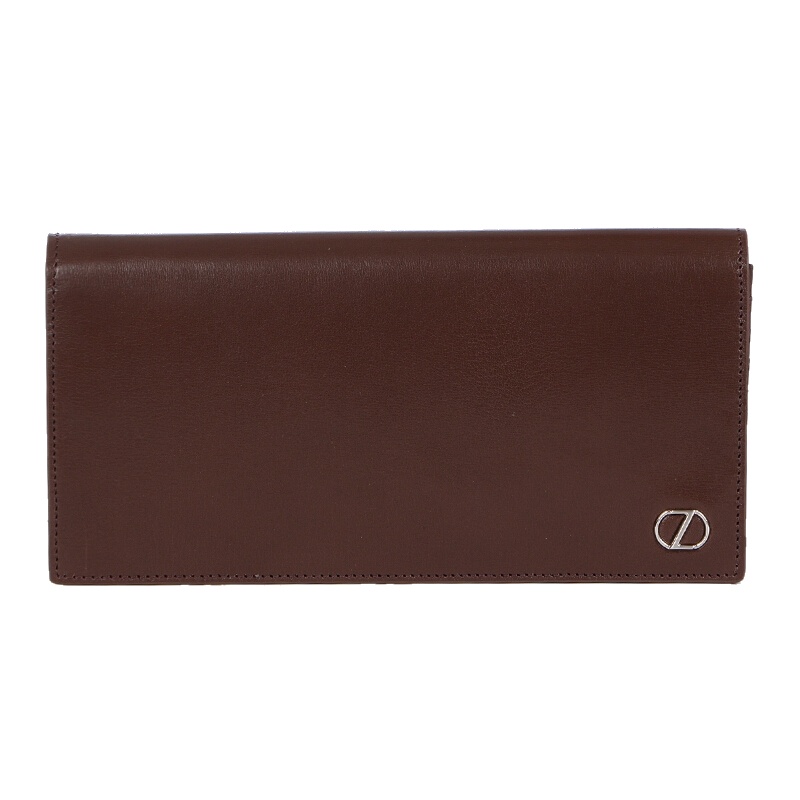 Z ZEGNA 杰尼亚 男士深啡色皮质长款对折钱包钱夹 71 E1176Z PLM BZO