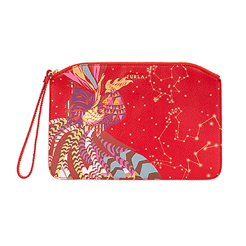 FURLA芙拉2016女款VENERE系列红色多色牛皮欧美时尚轻奢手拿包信封包868265