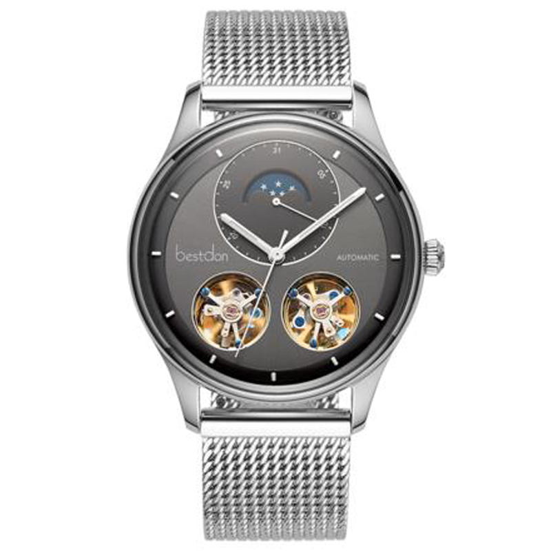 邦顿（Bestdon）手表 男士手表双飞轮镂空机械表全自动防水夜光多功能 大表盘 男 学生时尚潮流运动 71840