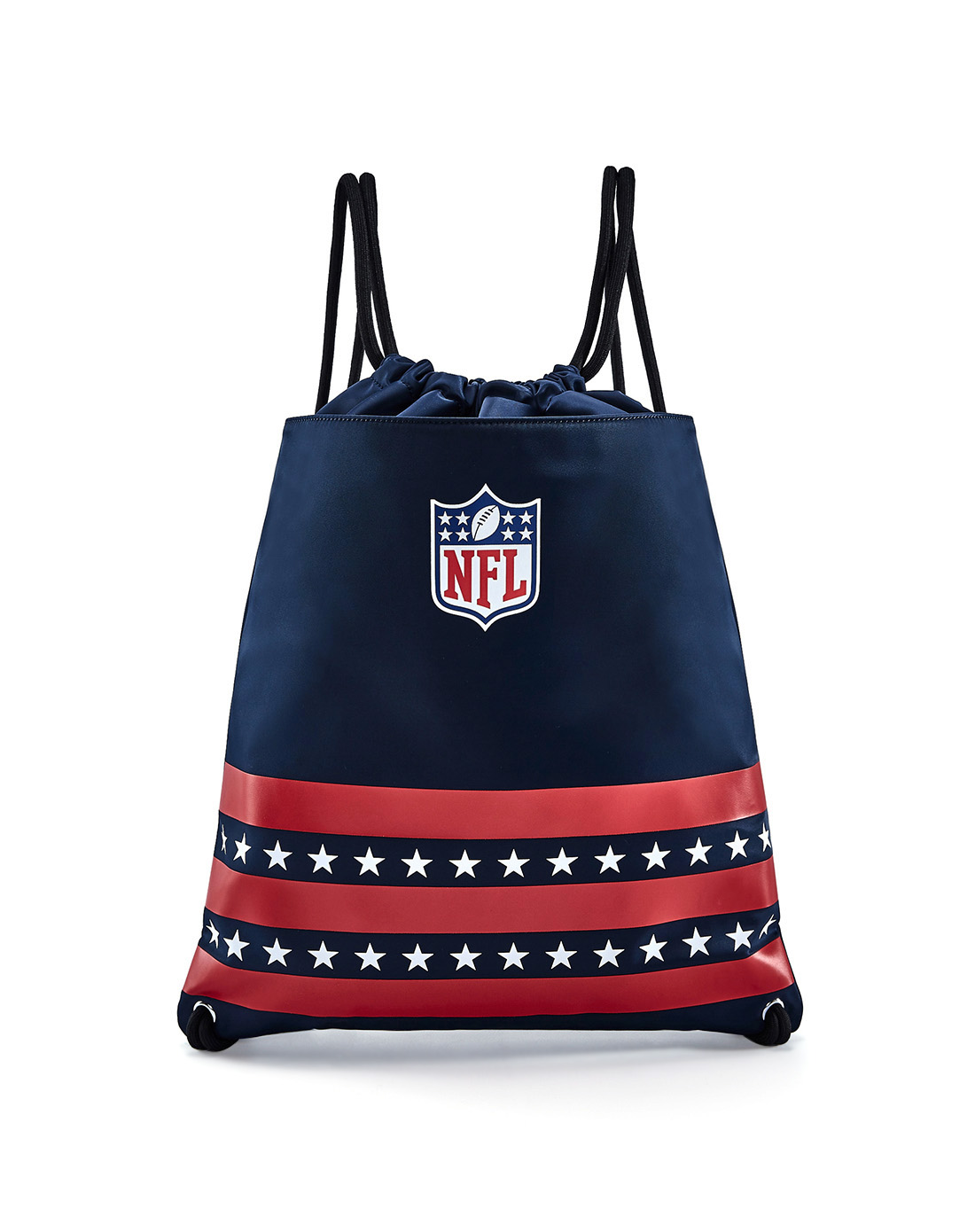 布配头层牛皮大容量拼色五角星抽绳包