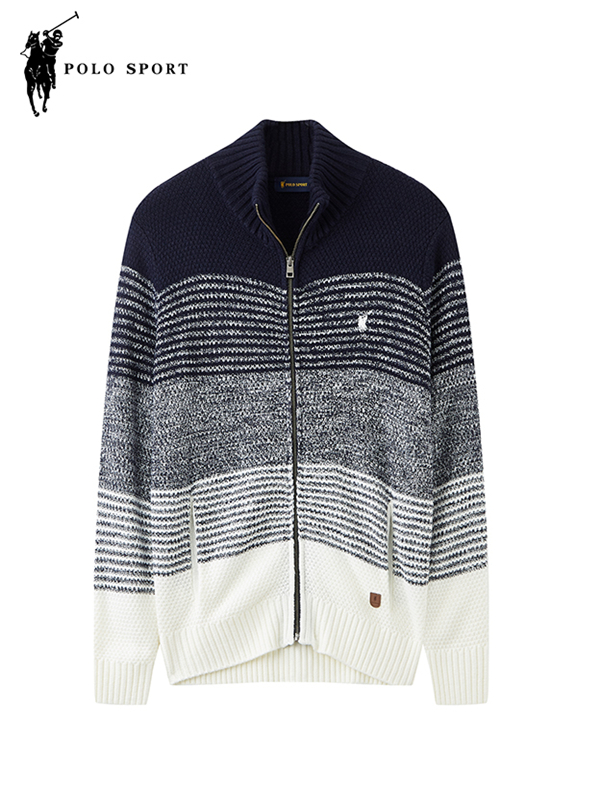 polo sport 外套男开衫秋冬季新品立领加厚男士毛衣拉链休闲保暖上衣针织衫 83WT24453