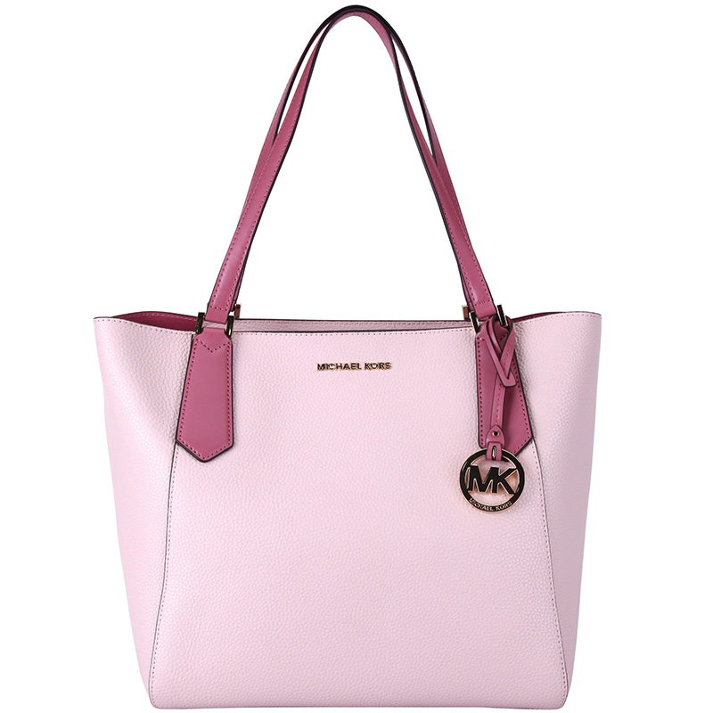 MICHAEL KORS 迈克·科尔斯 MK女包 KIMBERLY系列粉色皮质女士手提单肩包