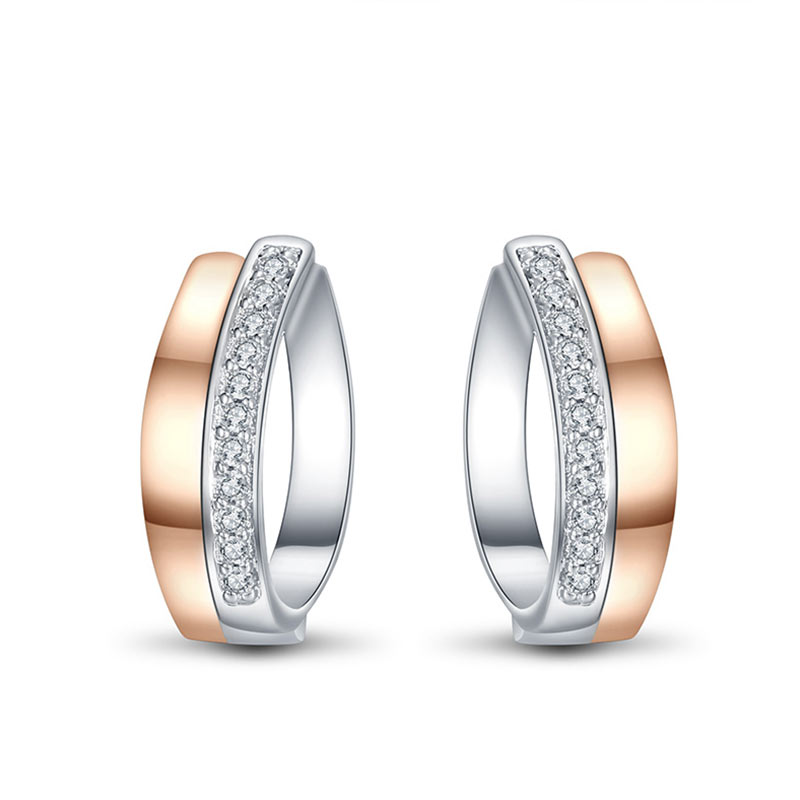 【美国】MY FASHION DESIGN 银耳钉女S925银首饰品TT多线设计耳扣MYE1727