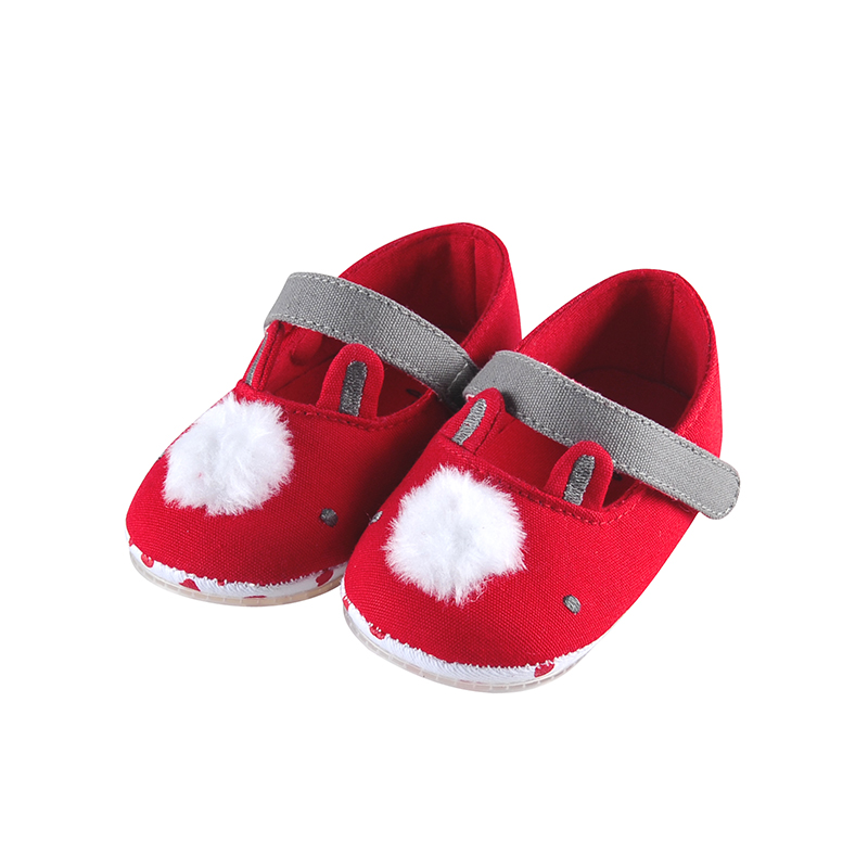 angeeb宝贝心语 6-18个月童鞋学步鞋儿童休闲鞋公主鞋萌萌鼠耳小船鞋