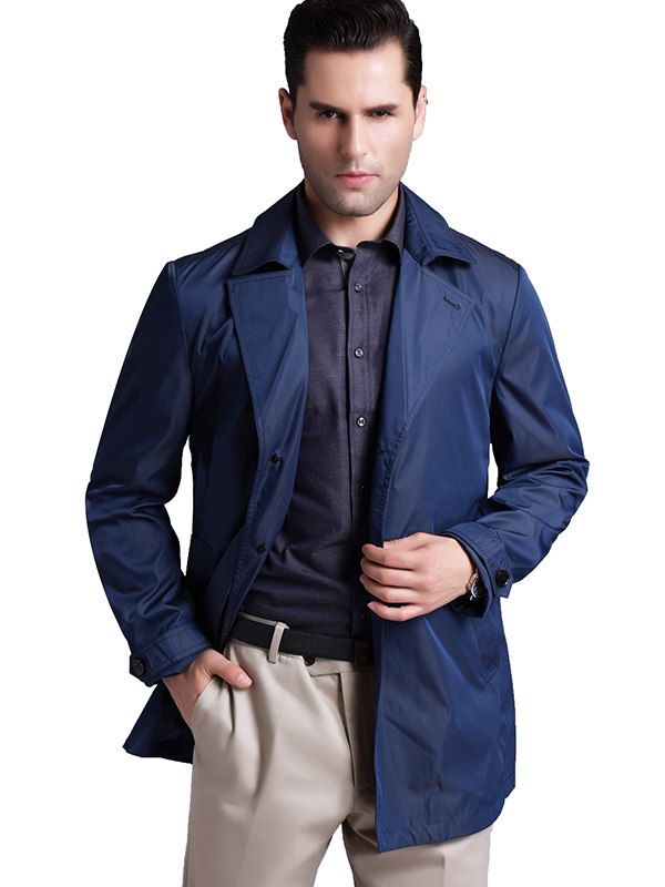 都彭(S.T.Dupont)2018秋季新品时尚长款韩版纯色休闲单西长袖V领腰部收缩绳西装外套