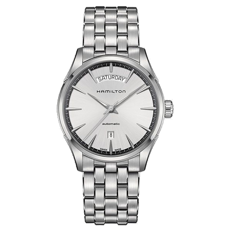 汉米尔顿(Hamilton)手表 爵士系列Day-Date双历自动机械男表 白盘钢带 H42565151
