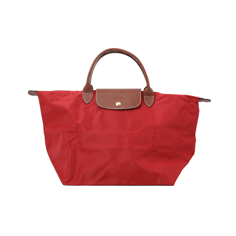 LONGCHAMP 珑骧女款红色织物短柄中号手提包 1623 089 545