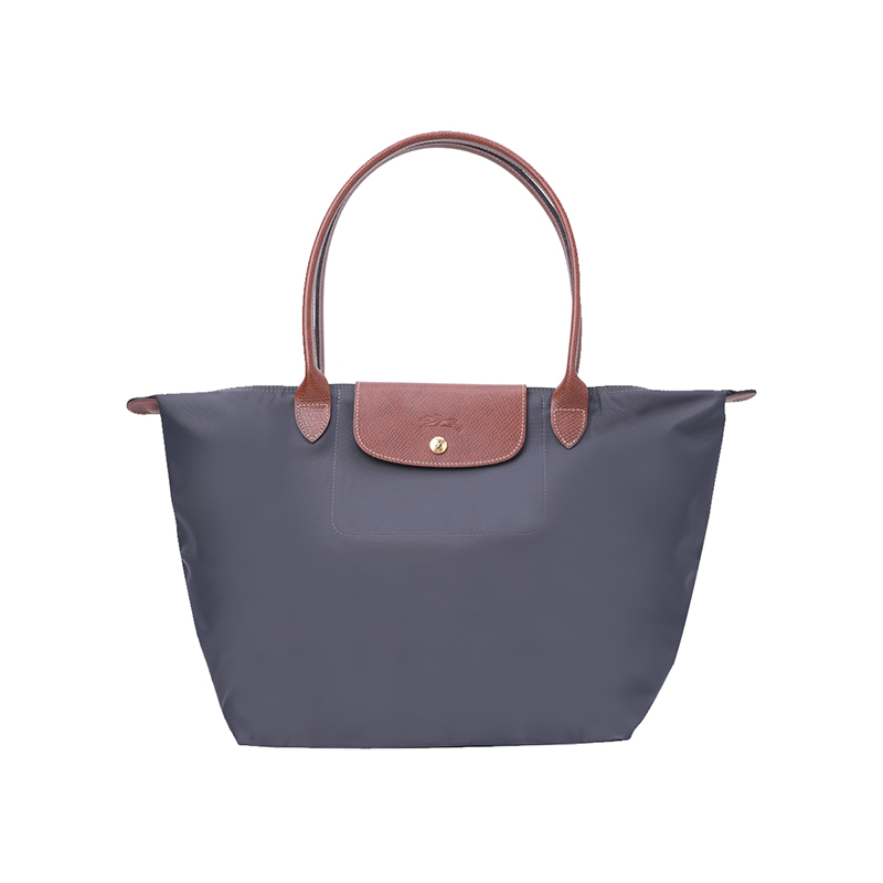 LONGCHAMP 珑骧 女款Le Pliage系列灰色尼龙手提包 1899 089 300