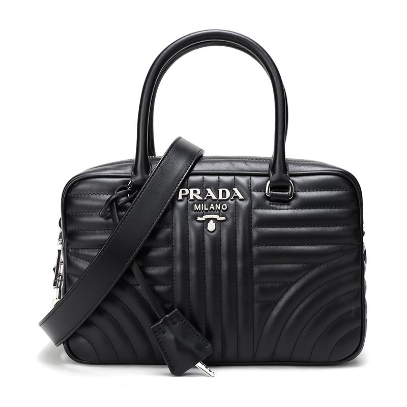 PRADA 普拉达 女士Diagramme系列牛皮手提单肩斜挎包 1BB113 2D91 V MOI