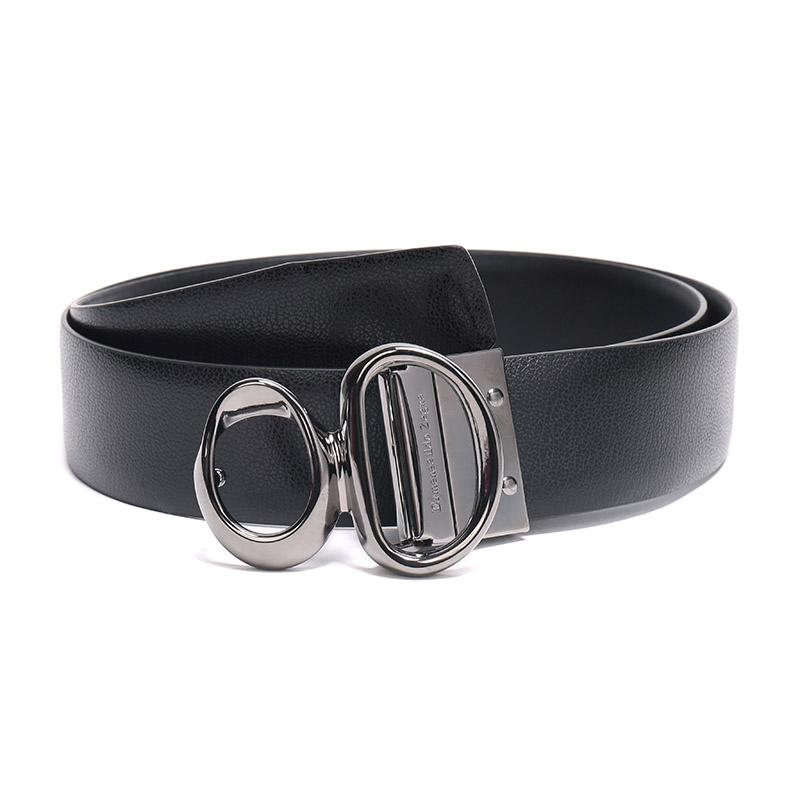 Ermenegildo Zegna 杰尼亚 男士牛皮板扣式双面皮带腰带 BMADX1 503E
