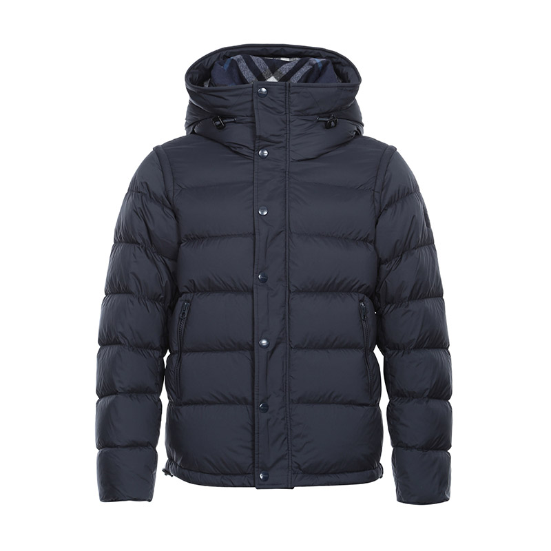 BURBERRY 巴宝莉 男款锦纶可拆式衣袖连帽羽绒服马甲 80032651