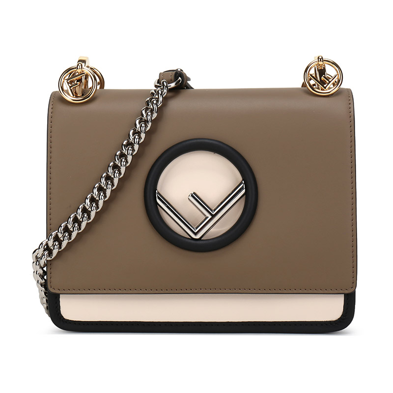 FENDI 女士KAN I系列牛皮手提单肩包 8BT286 A388