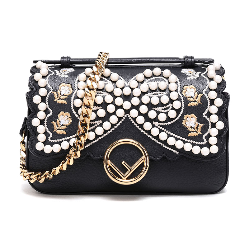 FENDI 女士皮革单肩斜挎包 8M0371 A1KL