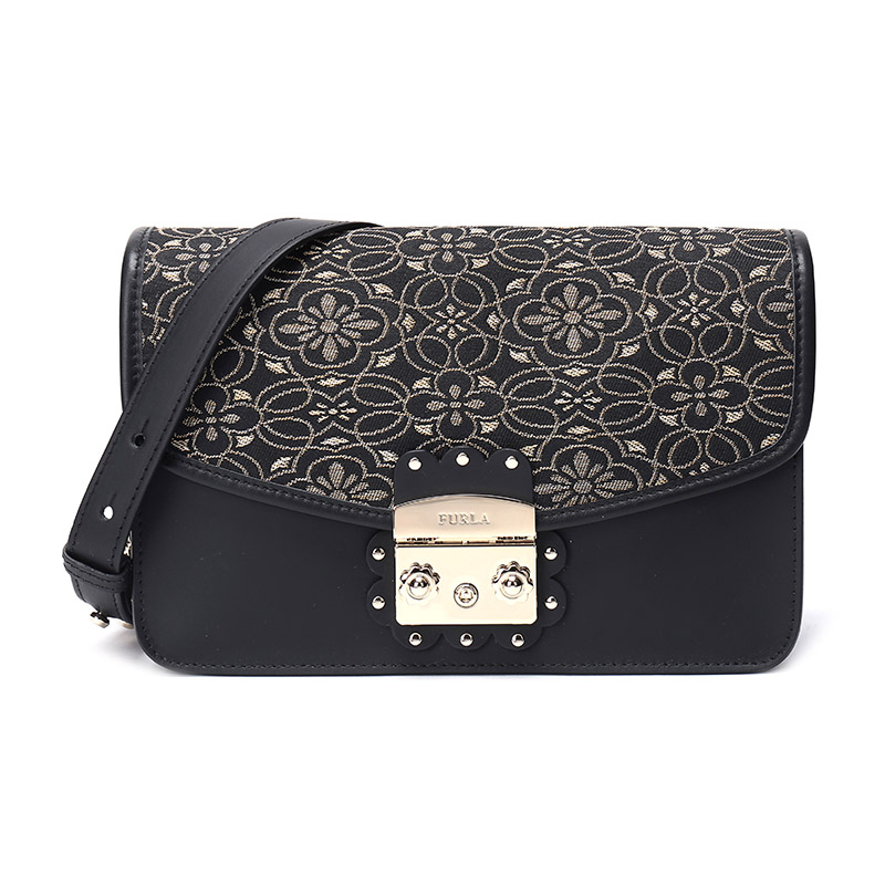 FURLA 芙拉METROPOLIS女士系列织物配皮单肩包 B BNA9 P02