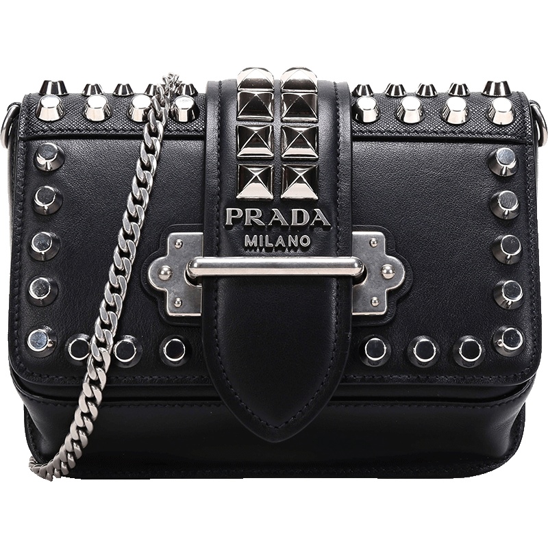 PRADA 普拉达 女士Cahier系列牛皮单肩斜挎包腰包 1BL004 2BB0 V CNH M