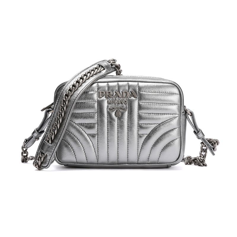 PRADA 普拉达 女士Diagramme系列羊皮单肩斜挎包 1BH084 2B0X V COI